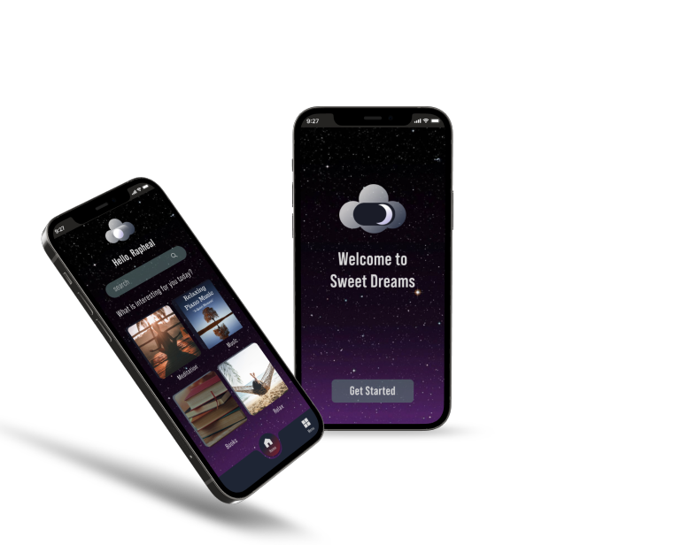 Sleeping App Mock ups
